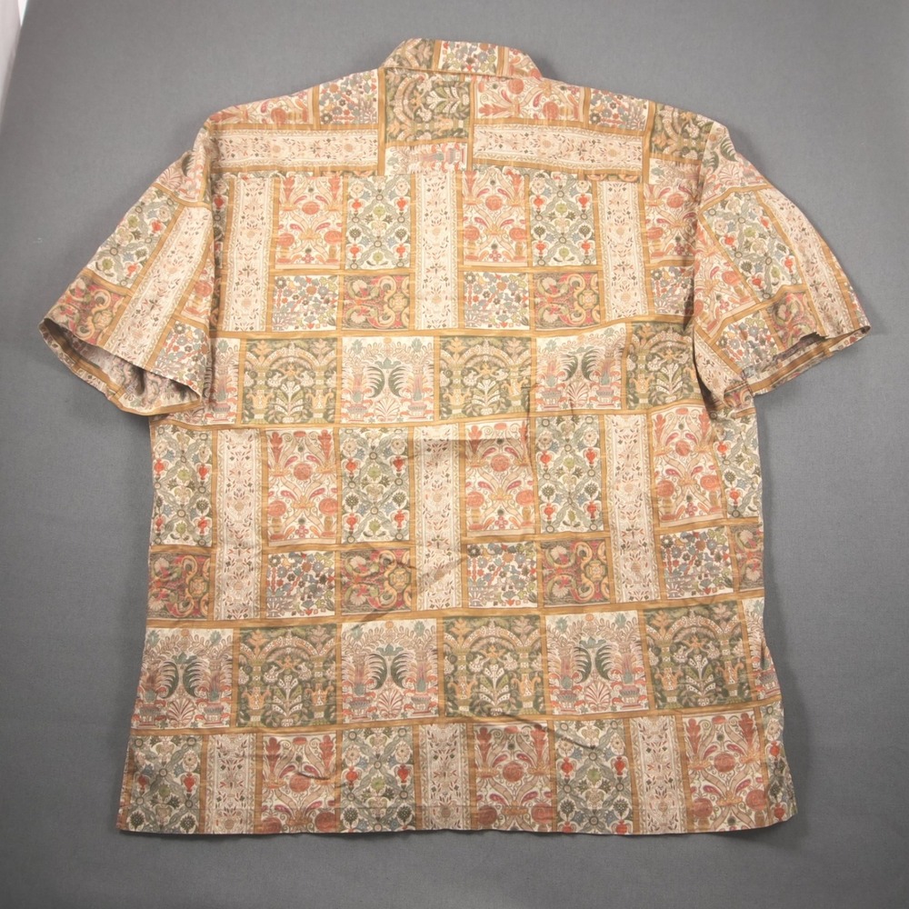 Vintage Tori Richard Patchwork Tapestry Floral USA Mens XL Short Sleeve Shirt - Picture 2 of 8